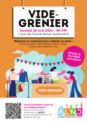 Vide Grenier Enfants - Ecole Nové Josserand Lyon 3ième - Samedi 25 mai 2024
